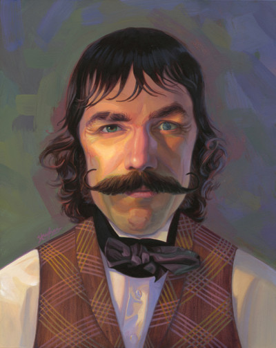 Gangs of New York Bill the Butcher Cutting Painting portrait