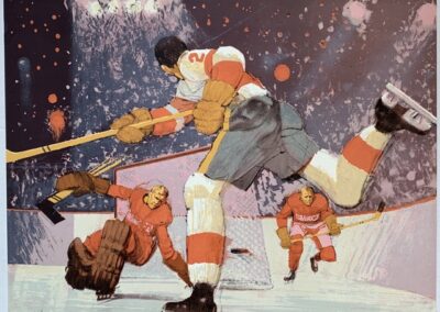 Vintage sports illustration by Jim Jonson