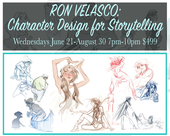 Ron Velasco Interview – Character Design for Storytelling Runs From June 21-August 30 7pm to 10pm $499.00