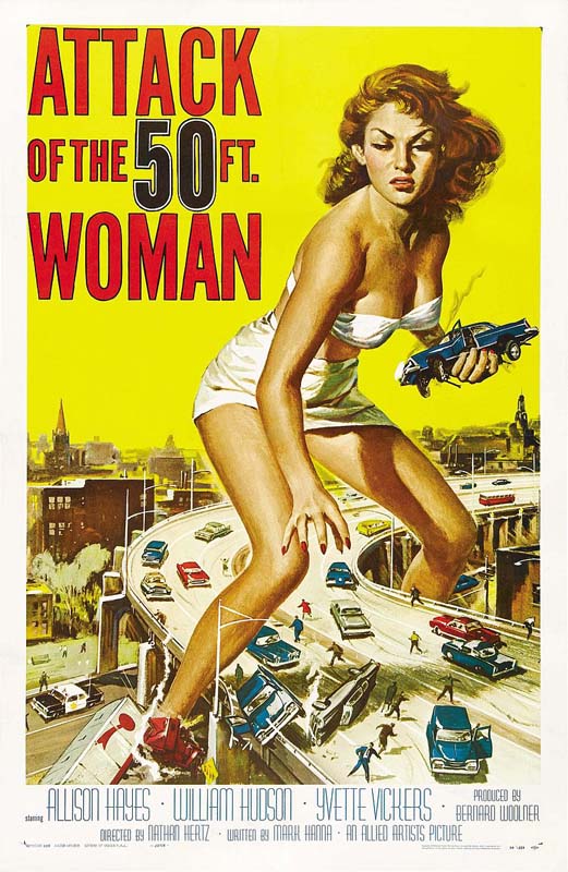 Attack of the 50 ft Woman Movie Poster by Reynold Brown