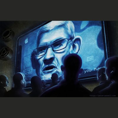 Illustration of Tim Cook by Peter Cassell