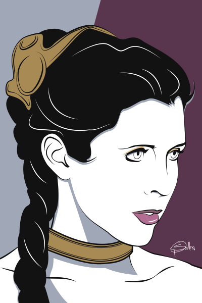 Patrick Scullin illustration of Leia