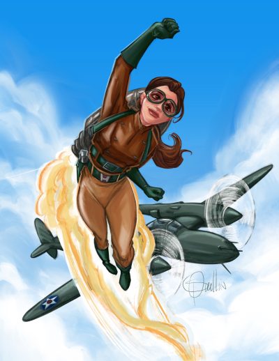 Patrick Scullin illustration of Rocket Girl