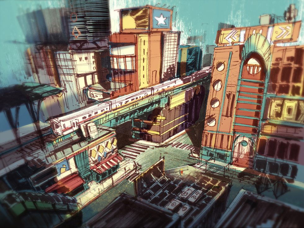 city day sketch